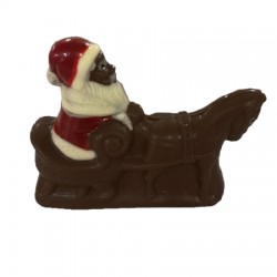 Père Noël traineau Noir décoré