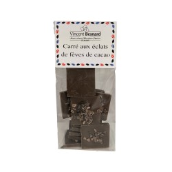 Carré aux éclats de fèves de cacao noir