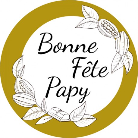 Etiquette Bonne fête Papy