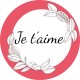 Etiquette Je t'aime