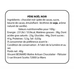 Etiquette Composition Père Noël 40gr Noir