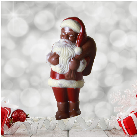 Père Noël Lait décoré (60g)